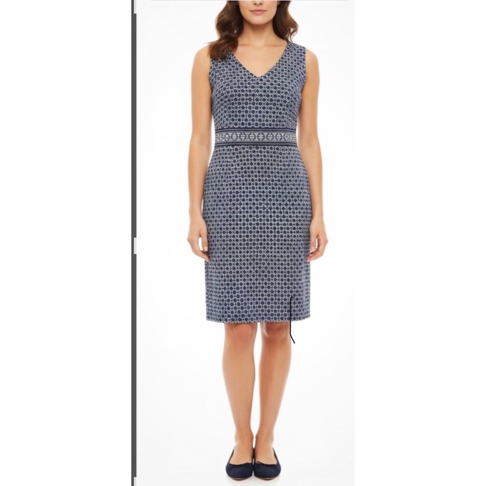 Tory Burch Women's Navy Blue Sheath Dress Size 6 GORGEOUS dress - Picture 14 of 16